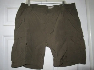 Coleman Men’s XL (40-42) Shorts 100% Nylon Quick Dry Olive Green Cargo Hiking - Picture 1 of 16