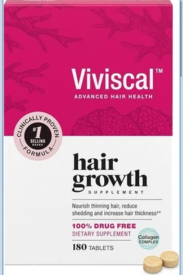 Viviscal hair growth supplement for women 180 tablets ( 90 Days) EXP: 5/27 - Image 1 of 4