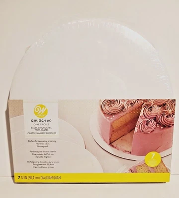 Wilton Cartón Pastel Redondo 12" Pack de 7 Círculos Postre Decoración Servir Foto 1 de 2