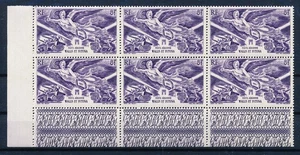 LS58273 Wallis et Futuna 8f block of 6 airmail stamps fine lot MNH - Picture 1 of 1