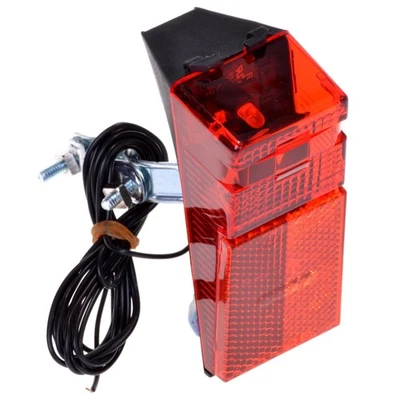 Fahrrad LED Rücklicht für Dynamo Licht Hinten Strebe StVZO Beleuchtung Reflektor - Bild 1 von 4