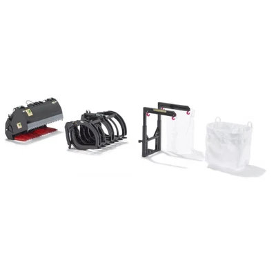 ACCESSORI FRONTALI x TRATTORI BLACK SET B 1:32 Wiking Mezzi Agricoli e Accessori - Immagine 1 di 2