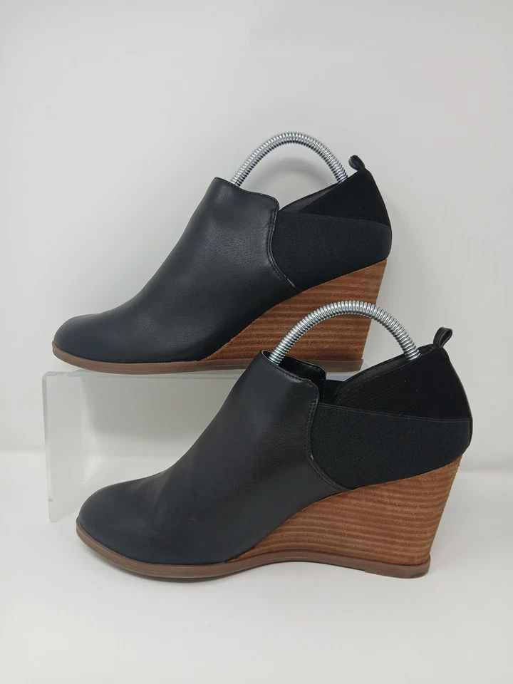 Ботинки женские Dr Scholls Be Energized на танкетке размер США 11 черные без шнуровки с закрытым носком - Изображение 1 из 4