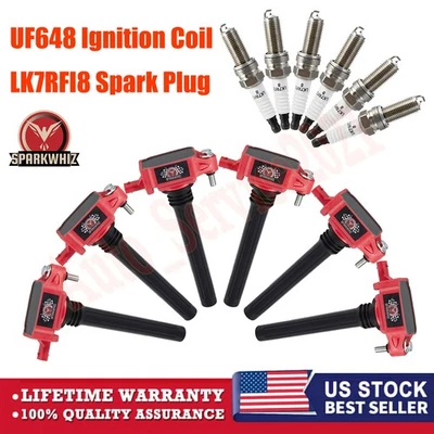UF648 6x Ignition Coil & Spark Plug For DODGE CHALLENGER CHARGER 2011-2019 3.6L — 第 1/4 张图片