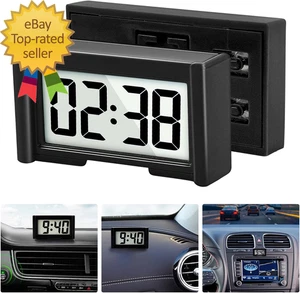 Small Digital Clock, Mini Car Dashboard Clock Battery Operated - Picture 1 of 1