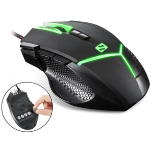 Sandberg Destroyer FlexWeight Gaming Maus schwarz 4000dpi für Rechtshänder USB - Bild 1 von 3