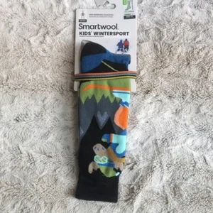 Smartwool Kids' Wintersport Mountain Moose Over The Calf Socks NWT Medium - Picture 1 of 3