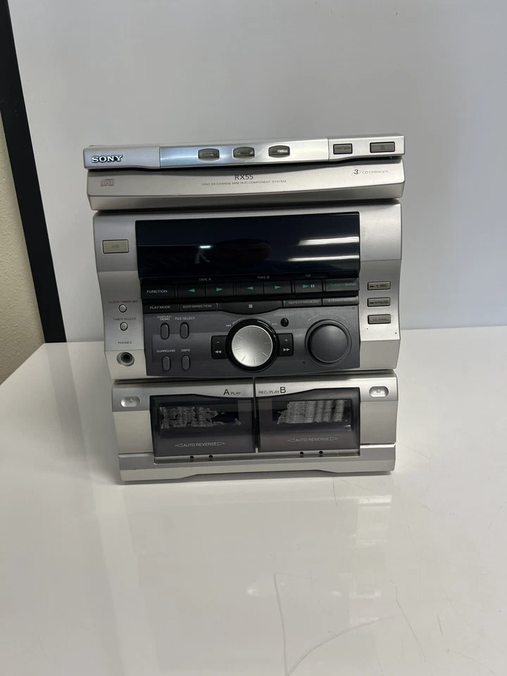 Sony HCD-RX55 Disc Ex-Change 3-CD & TAPE Mini Hi-Fi Component System, Read Desc - Image 1 of 4