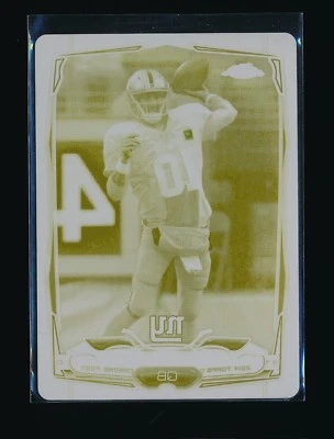 1/1 ELI MANNING 2014 TOPPS CHROME PRINTING PLATE YELLOW #93 *NEW YORK GIANTS* - Image 1 of 2