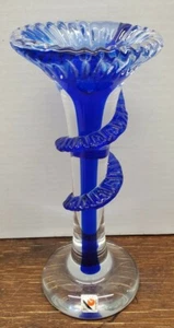 Svoboda Karlov Blown Glass Candlestick  - Picture 1 of 11