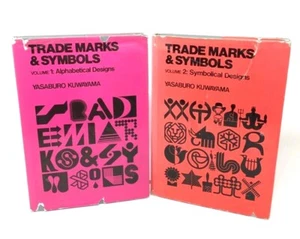 Trade Marks & Symbols Vol 1 & 2 Yasaburo Kuwayama 1973 Logo Design 2 x Book LOT - Bild 1 von 12