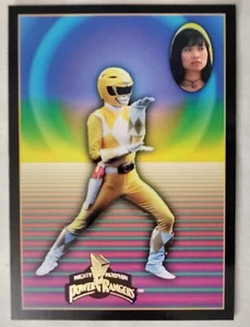1994 Mighty Morphin POWER RANGER Collect-A-Card F-3 CHASE Yellow Trini - Picture 1 of 2