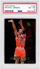 1996-97 Fleer Metal #128 Michael Jordan Chicago Bulls (HOF) / NM-MT PSA 8 *7085