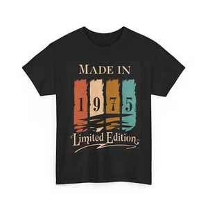 1975 Limited Edition Tee, Vintage Heavy Cotton Tshirt, 50th Birthday Gift Shirt - Picture 1 of 9