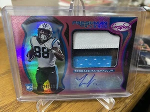 2021 Panini Certified Terrace Marshall Jr. Rc Auto Patch Pink RPA /199 Panthers - Picture 1 of 1