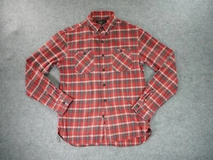 Vintage RRL Double RL Ralph Lauren Flannel Shirt Mens Small Plaid Red - Picture 1 of 11