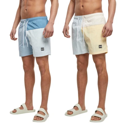 Urban Classics 3 Block Swim Shorts Badehose Badeshorts Swimwear Herren Men Neu - Bild 1 von 4