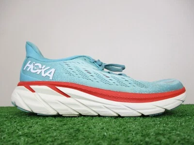 Hoka Clifton 8 Zapatos Mujer 8 Acuarela Azul Rojo Carretera Correr Soporte Entrenador Foto 1 de 4