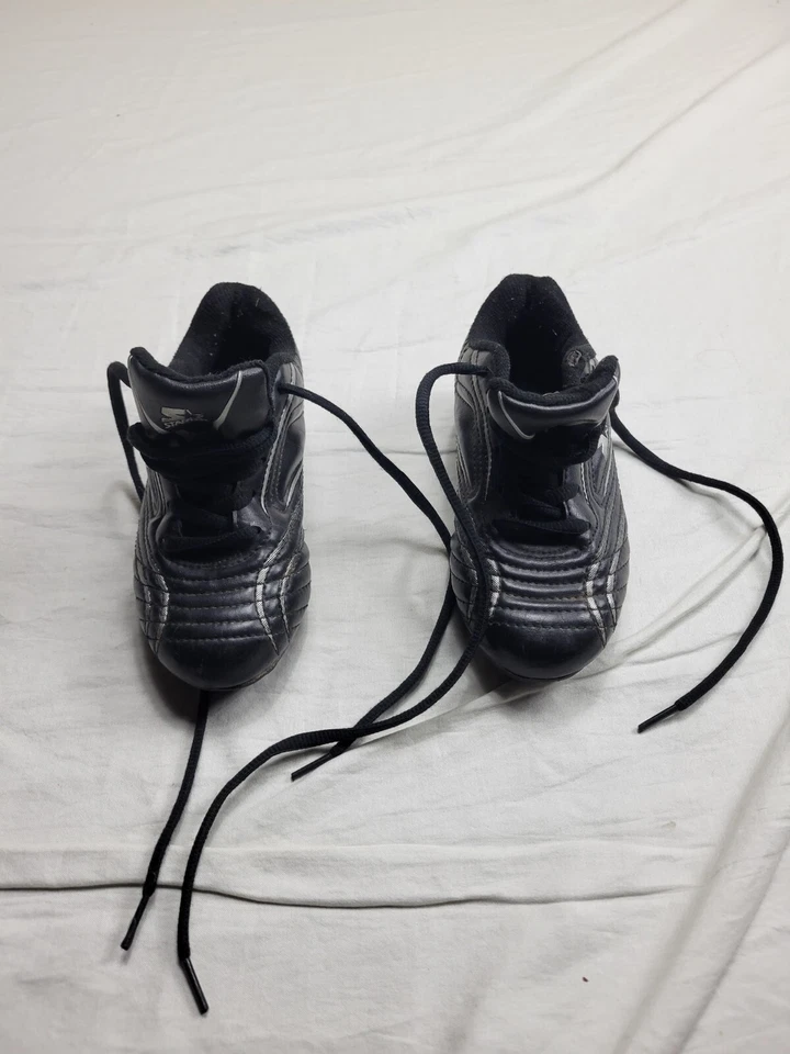 Botines de fútbol de béisbol softbol para principiantes niños niñas jóvenes talla 12 unisex negros  Foto 1 de 4