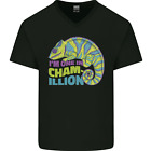 Im One in a Chamillion śmieszny kameleon męski bawełniany t-shirt z dekoltem w serek