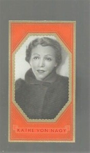 1937 BUNTE FILMBILDER FILM STARS  #303  KATHE VON NAGY  NM/MT  ZUBAN #6 BACK