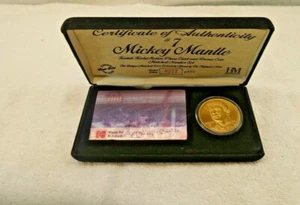 MICKEY MANTLE COA HIGHLAND MINT KODAK MOTION CARD AND BRONZE COIN 0272/2500 - Picture 1 of 4