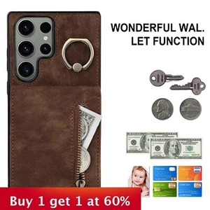 Phone Stand Case For iPhone 16 Pro Max 15 14 13 12 11 X XR Flip Leather Wallet - Picture 1 of 11