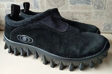Vtg Salomon Hiking Shoes Mens 6.5 Contagrip GX Slip-On Black Suede Moc MM