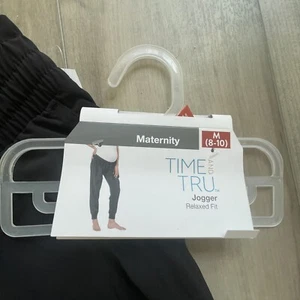 Jogger Time And Tru Maternity Negro Calce Relajado Elevado Talla M 8-10 Nuevo - Imagen 1 de 5