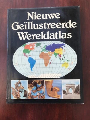 Nieuwe Geillustreerde Wereldatlas. World Atlas Dutch Netherlands Vintage. 1981 - Image 1 of 4