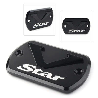 Cubierta de depósito de tapa de líquido de frenos delantero para Yamaha V Star XVS 650/1100/1300 Foto 1 de 4