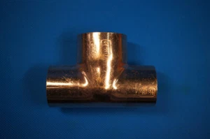 HVAC Copper Fitting Reducing Tee 1-3/8" x 1-3/8" x 1-5/8" ID - Picture 1 of 5