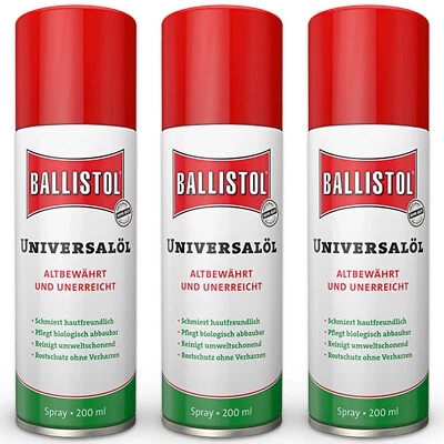 3x Ballistol 21700 Universalöl Pflegeöl Waffenöl Reinigung Schmier Spray 200ml