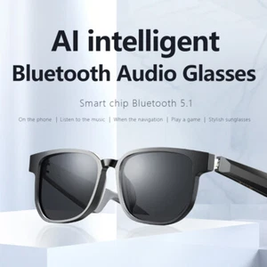 Smart Glasses Headset Wireless Bluetooth Sunglasses Outdoor Sport Music Call - Picture 1 of 17