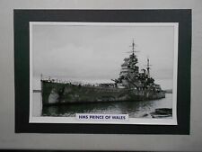   NAVAL  PRINT-  HMS PRINCE OF WALES 1939 BATTLESHIP