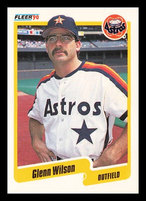Glenn Wilson #240 1990 Fleer Houston Astros Baseball - Image 1 of 2