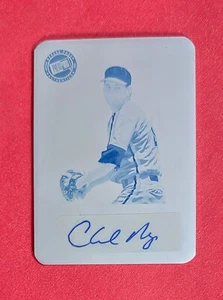 🔥 Charles Nagy Auto 1/1 Cyan Printing Plate -2024 Press Pass Premium Retro - Picture 1 of 2