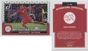 2015 Donruss International Superstars Green Soccer Ball /25 Haris Seferovic #70