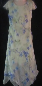 Amy Byer Short Sleeve Green Dress with Purple Flowes Size 7 - Picture 1 of 3