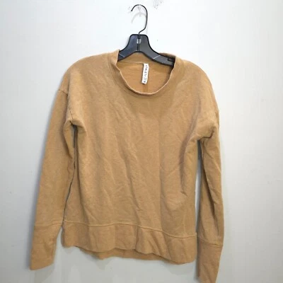 Suéter Pullover Athleta Mujer Extra Pequeño Marrón Tencel Algodón Sólido Cuello Redondo Foto 1 de 4
