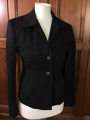 Chaqueta Blazer Jones New York Mujer Talla 4 Negra Jacuared Negra Sólida Lk Nueva Gorg Foto 1 de 4
