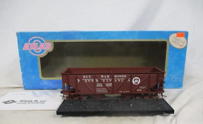 Atlas- "O" 50 Ton War Emergency Hopper Car Item# 7432-2 PRR War Bonds - 2 Rail - Image 1 of 4