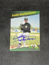 Justin Duchscherer 1998 Multi-Ad Michigan Battle Cats #11 Athletics Signed Card