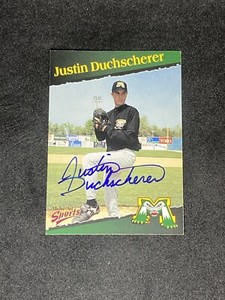 Justin Duchscherer 1998 Multi-Ad Michigan Battle Cats #11 Athletics Signed Card