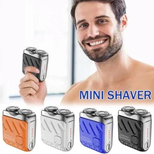 Double-Ring Electric Razor Mini Beard Shaver Portable Pocket Shaver - Picture 1 of 28