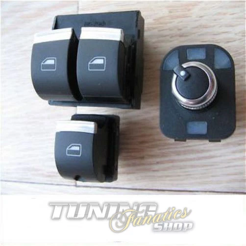 Originale Audi Alluminio Cromo Alzacristalli Interruttore Specchio Audi A3 S3 8P - Immagine 1 di 1