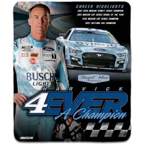 Kevin Harvick 2023 4Ever a Champion 50x60 Winning Image Blanket Cover