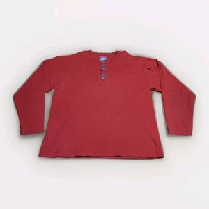 Camicia Marlboro Unlimited Henley adulto media rossa maglione lungo slv vintage USA - Foto 1 di 8