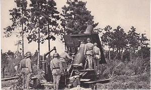 CPA 209 - Militaires - Mortier de 280 prêt à tirer - Picture 1 of 2
