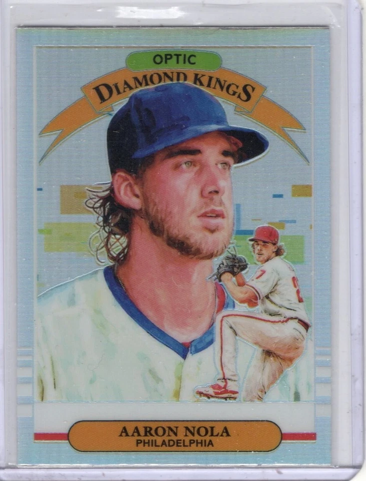 2019 Optic Diamond Kings Silver Prizm #18 Aaron Nola Philadelphia Phillies - Image 1 of 1